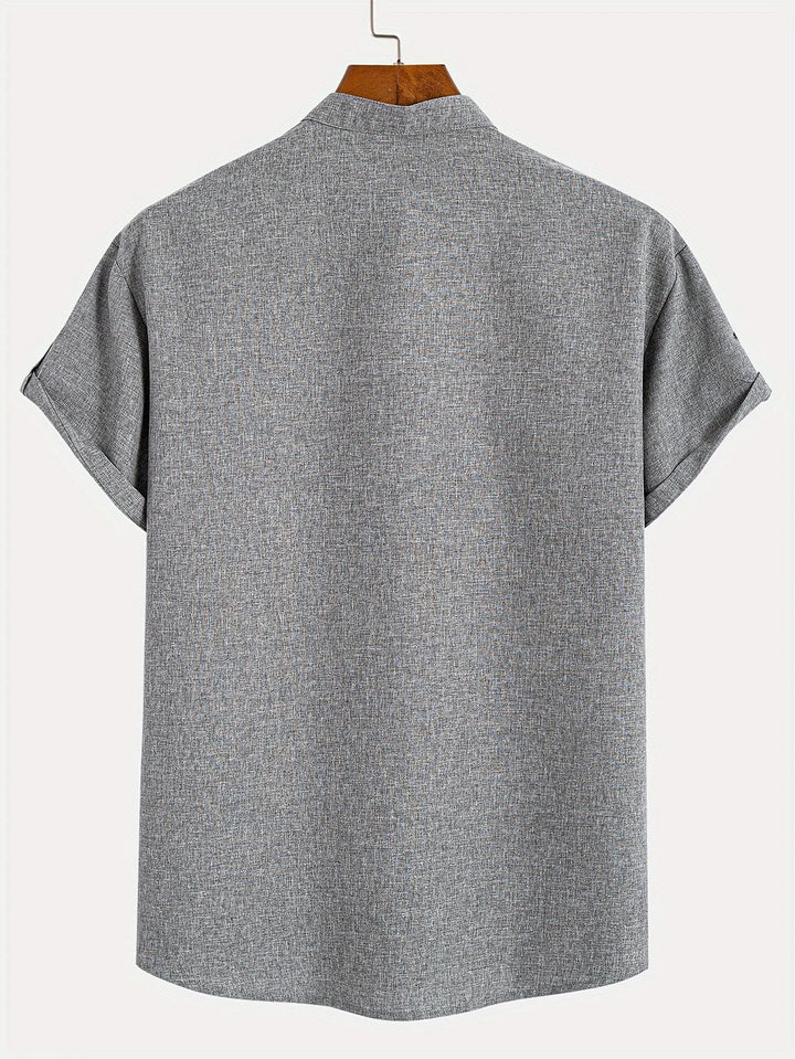 Leblanc™ | Elegancka koszula z krótkim rękawem i stójką