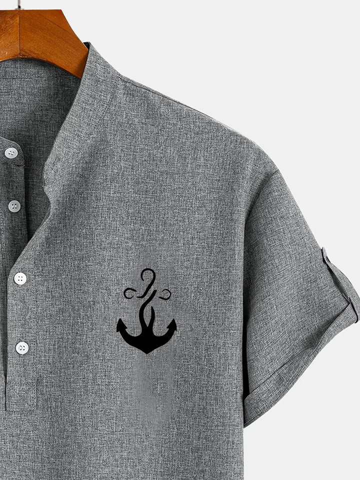 Leblanc™ | Elegancka koszula z krótkim rękawem i stójką