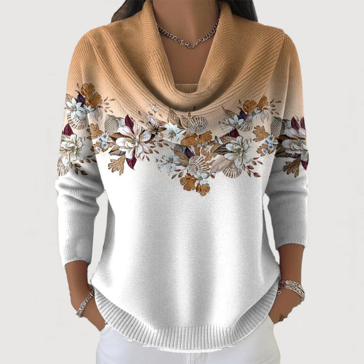 Alba™ | Sweter w kwiaty z golfem