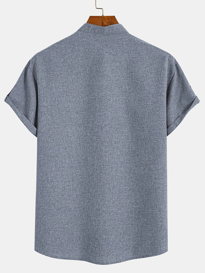 Leblanc™ | Elegancka koszula z krótkim rękawem i stójką