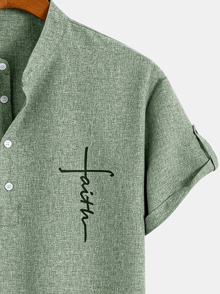 Leblanc™ | Elegancka koszula z krótkim rękawem i stójką