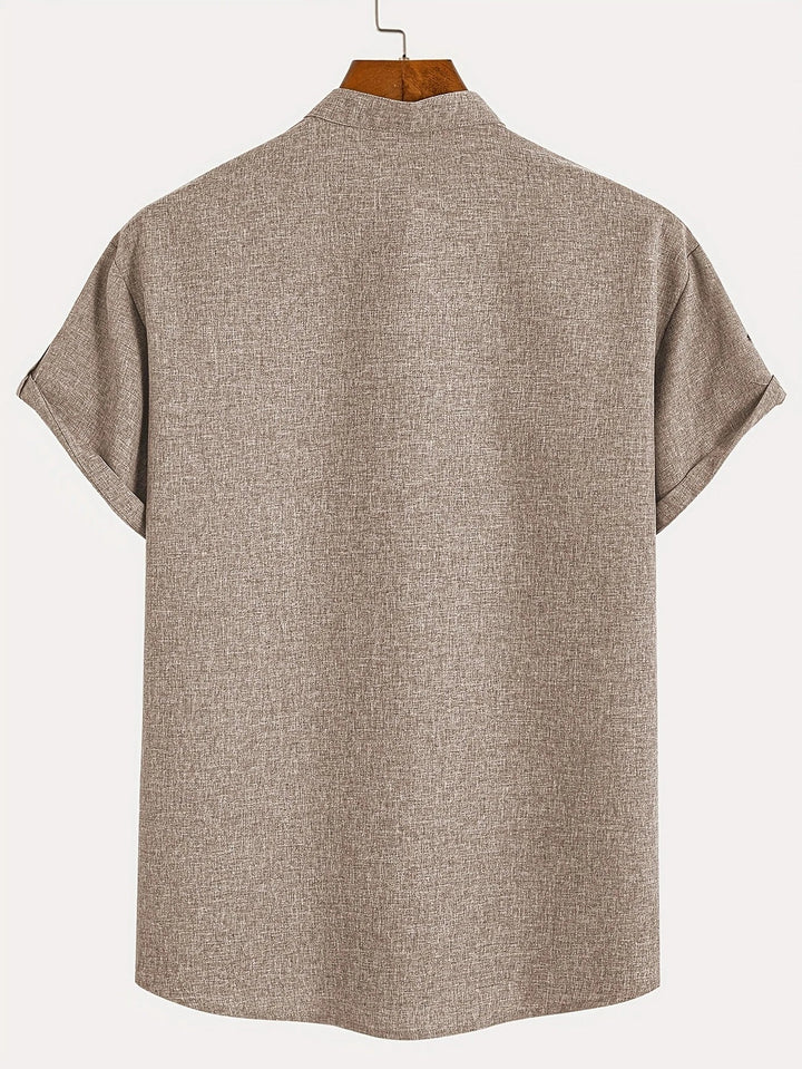 Leblanc™ | Elegancka koszula z krótkim rękawem i stójką