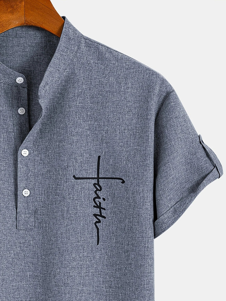 Leblanc™ | Elegancka koszula z krótkim rękawem i stójką