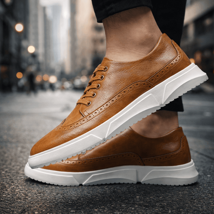 Bruno | Skórzane Sneakersy