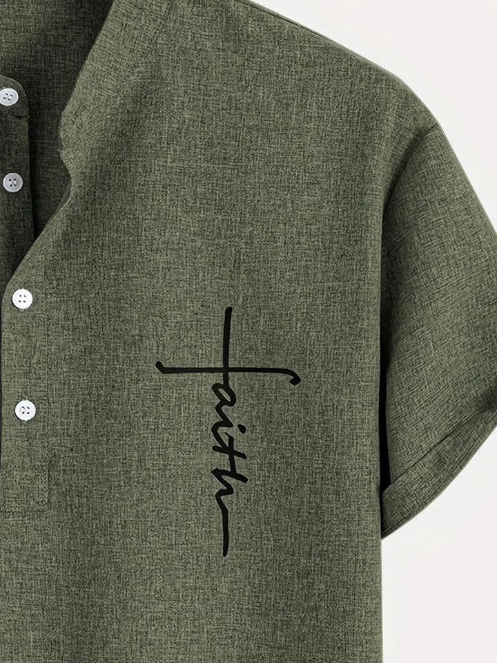 Leblanc™ | Elegancka koszula z krótkim rękawem i stójką