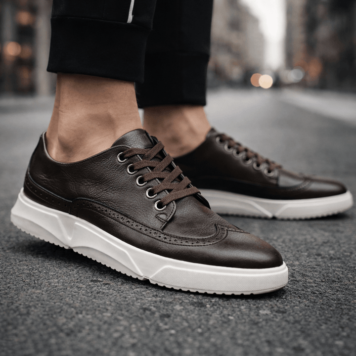 Bruno | Skórzane Sneakersy