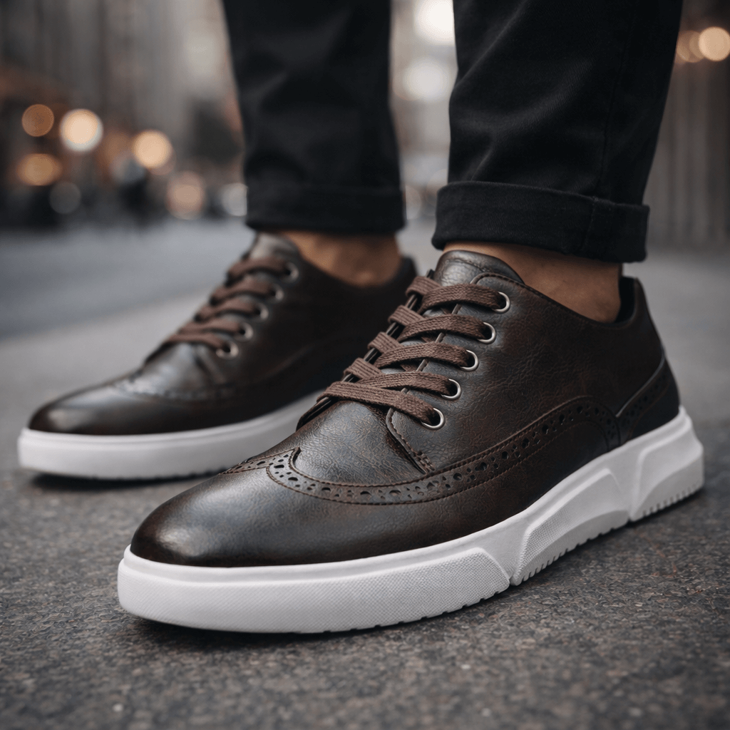 Bruno | Skórzane Sneakersy