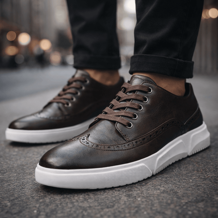 Bruno | Skórzane Sneakersy