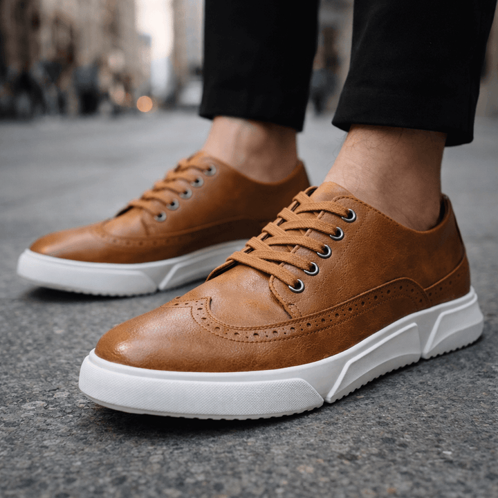 Bruno | Skórzane Sneakersy