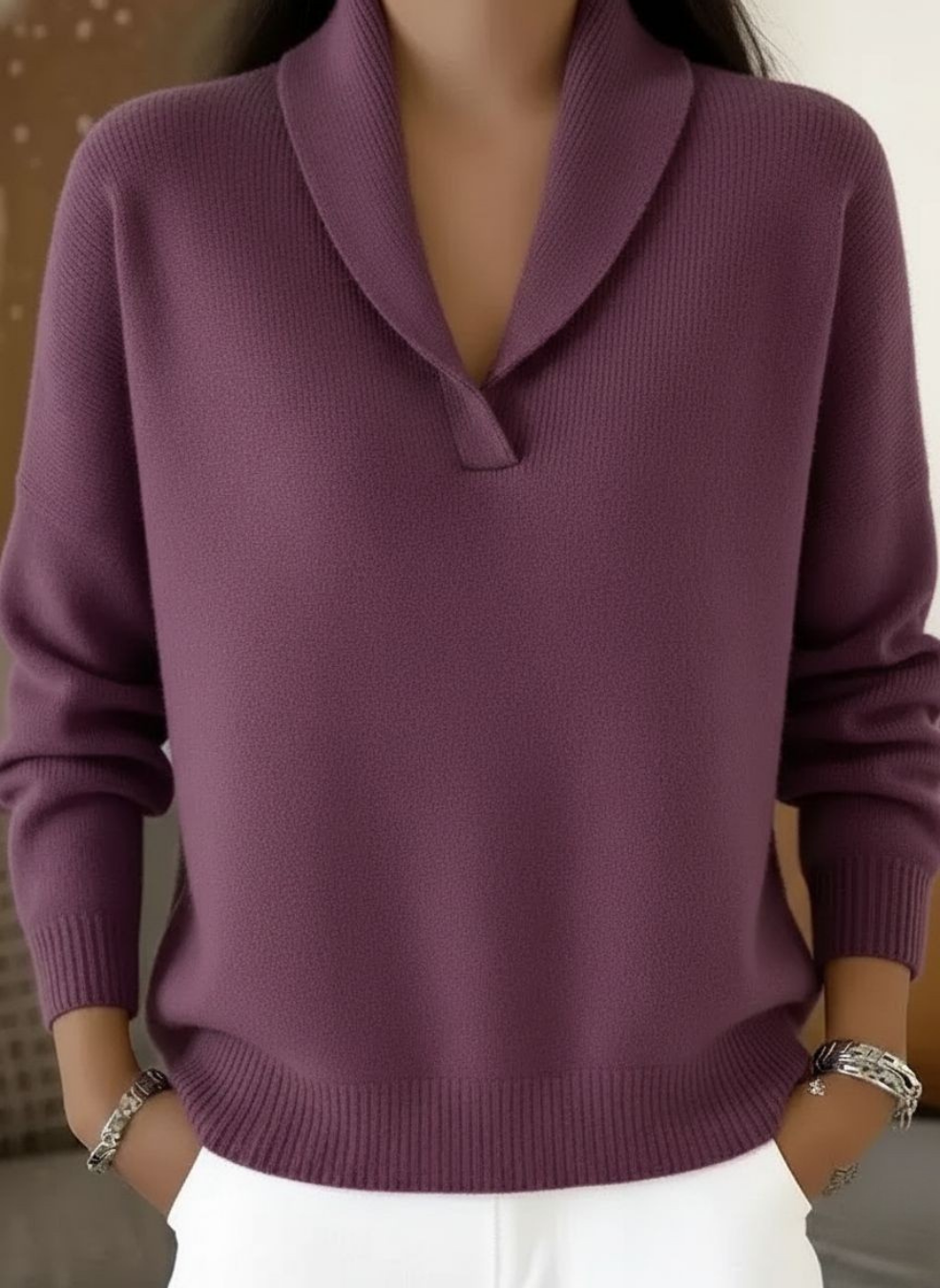 Encarna™ | Sweter z dekoltem w serek