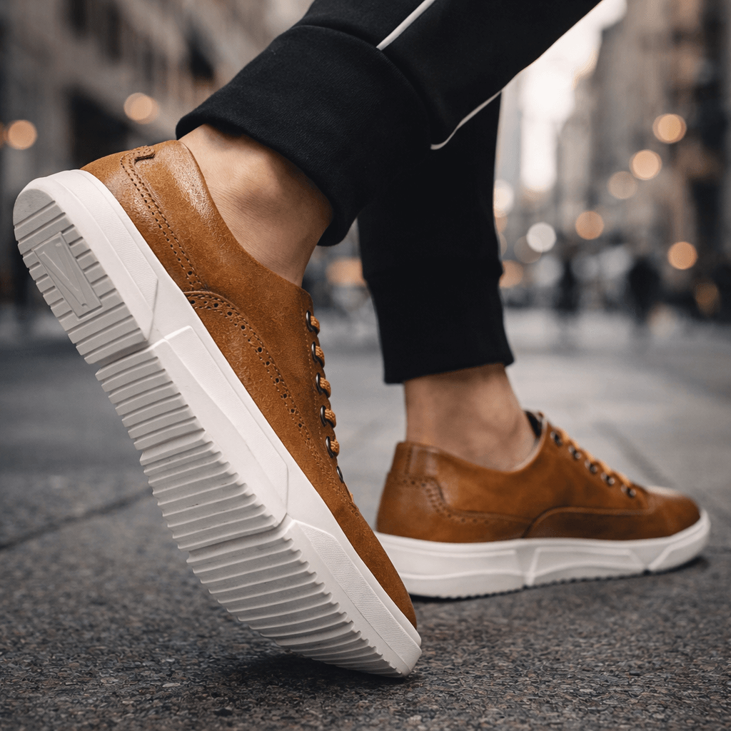 Bruno | Skórzane Sneakersy
