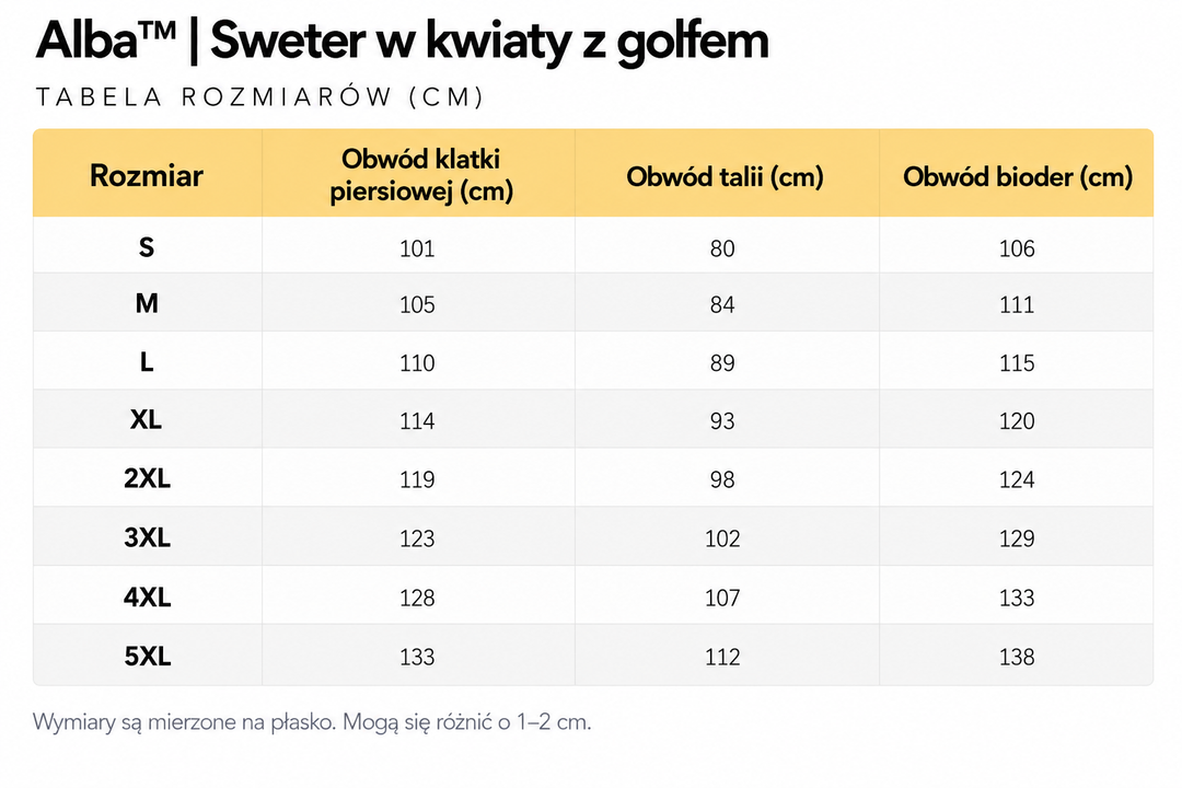 Alba™ | Sweter w kwiaty z golfem
