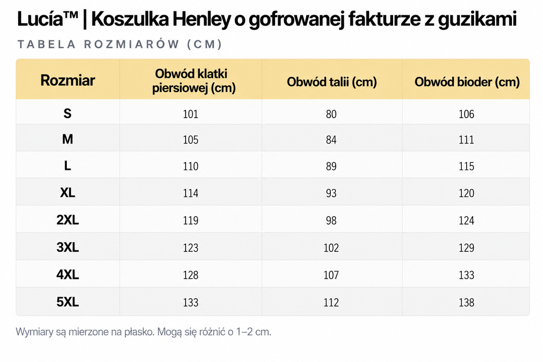 Lucía™ | Koszulka Henley o gofrowanej fakturze z guzikami