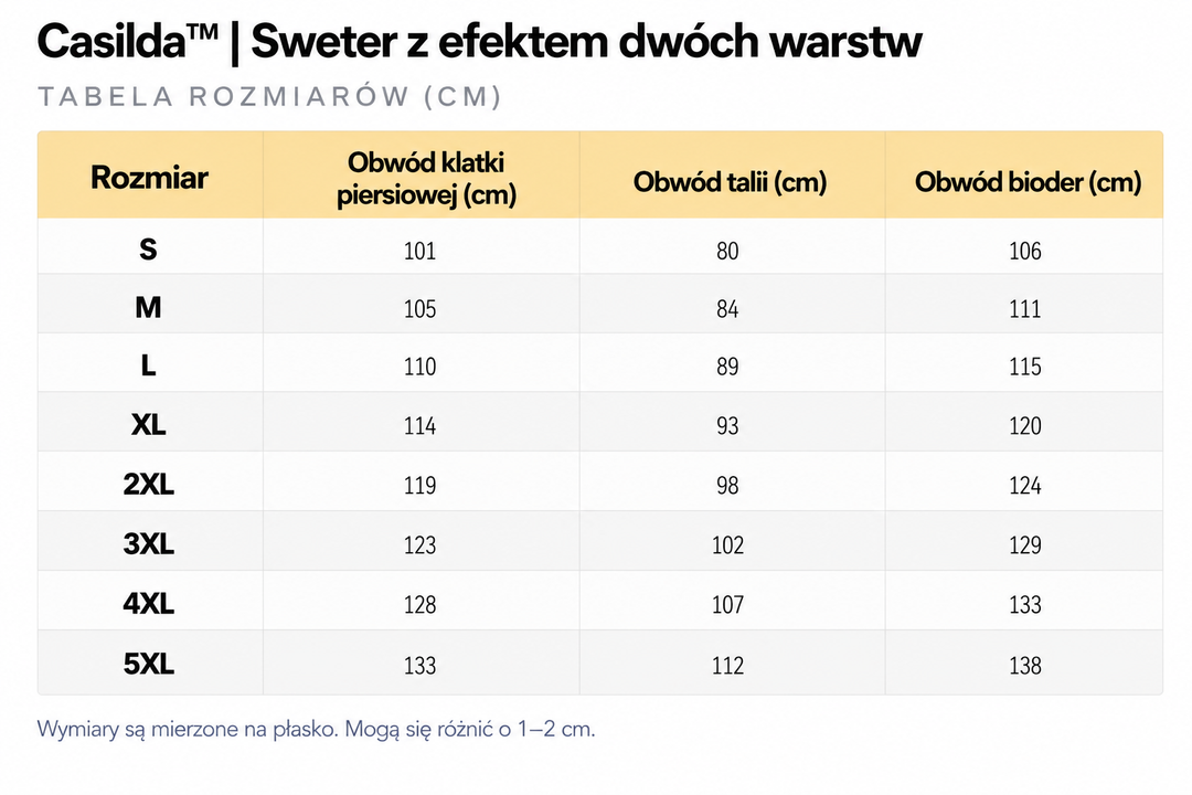 Casilda™ | Sweter z efektem dwóch warstw
