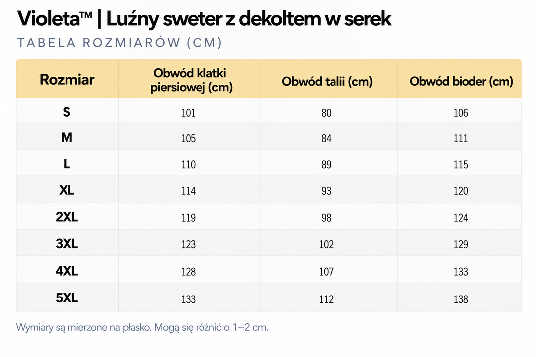 Violeta™ | Luźny sweter z dekoltem w serek
