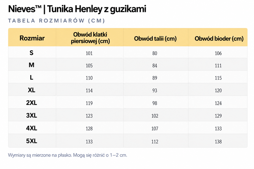 Nieves™ | Tunika Henley z guzikami