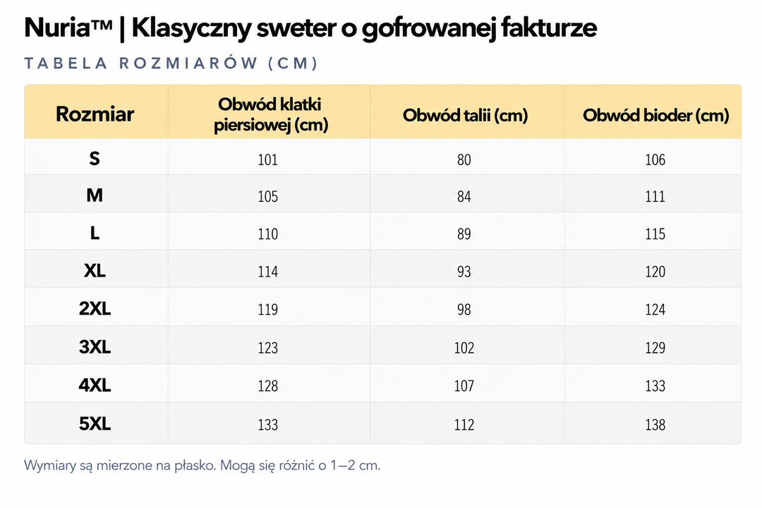 Nuria™ | Klasyczny sweter o gofrowanej fakturze