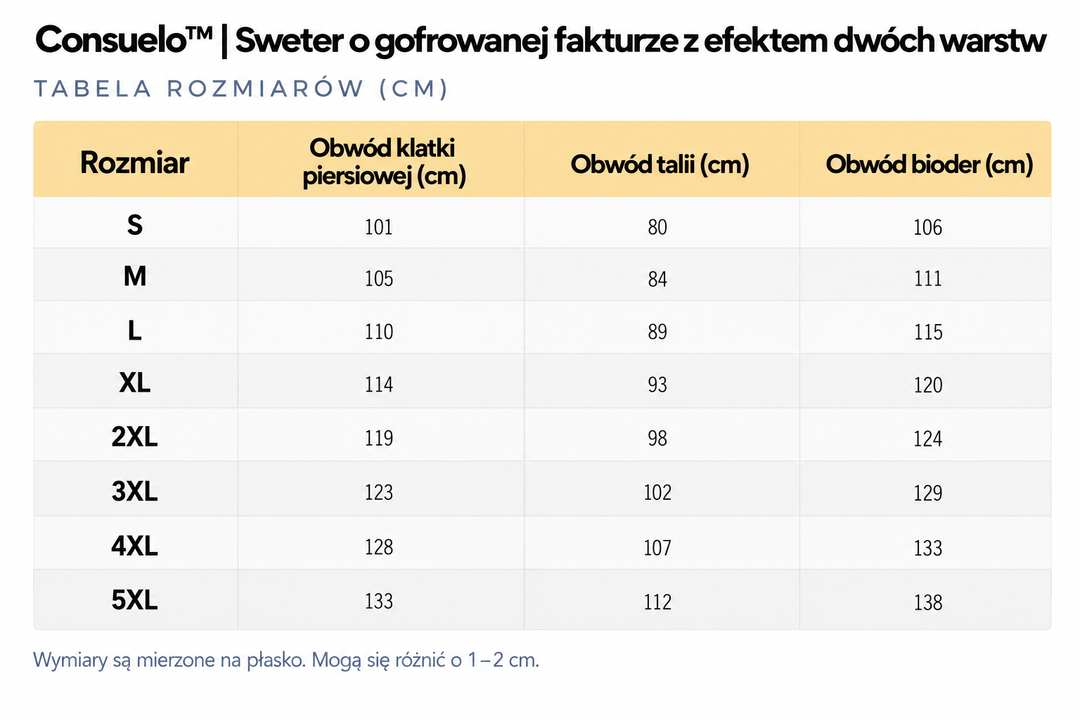 Consuelo™ | Sweter o gofrowanej fakturze z efektem dwóch warstw