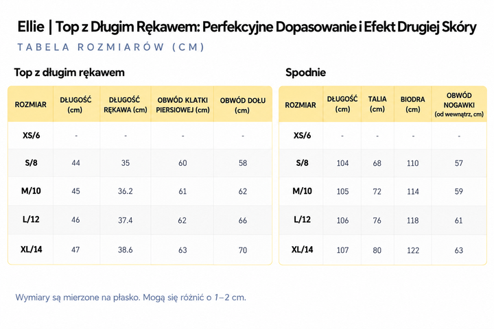 Ellie |  Top z Długim Rękawem: Perfekcyjne Dopasowanie i Efekt Drugiej Skóry