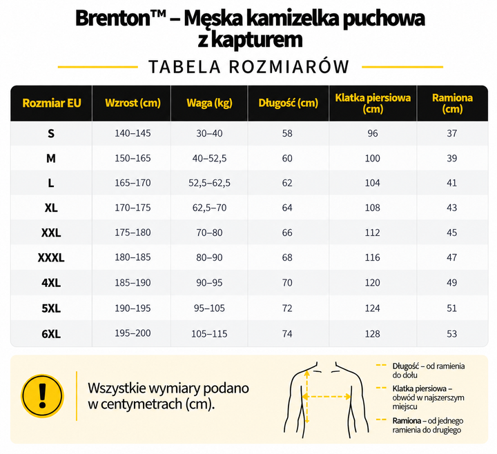 Brenton™ – Męska kamizelka puchowa z kapturem