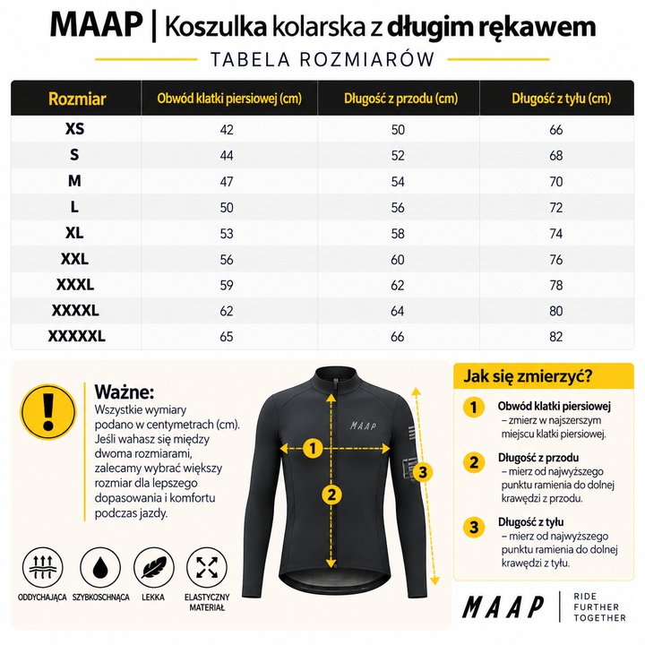 Koszulka kolarska z długim rękawem