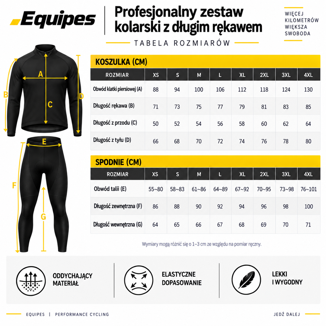 Equipes | Profesjonalna odzież kolarska z długim rękawem