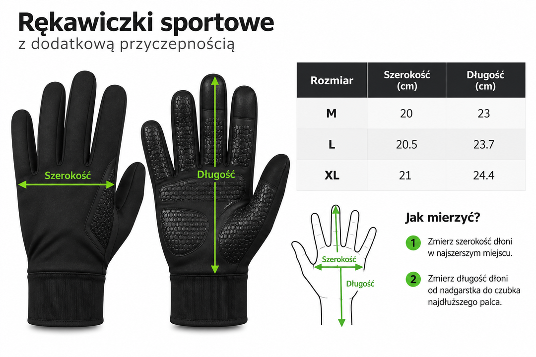 Męskie zimowe rękawiczki kolarskie Pro | Przyczepność, ciepło i maksymalna wydajność