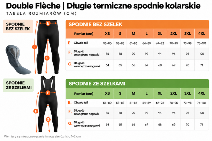 Double Flèche | Długie termiczne spodnie kolarskie z szelkami dla mężczyzn
