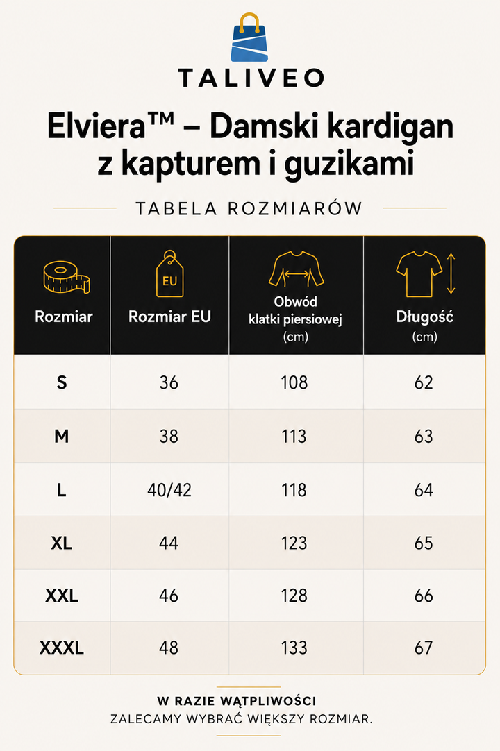 Elviera™ – Damski kardigan z kapturem i guzikami