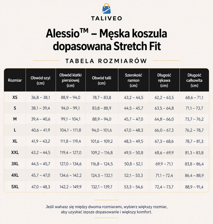 Alessio™ – Męska koszula dopasowana Stretch Fit