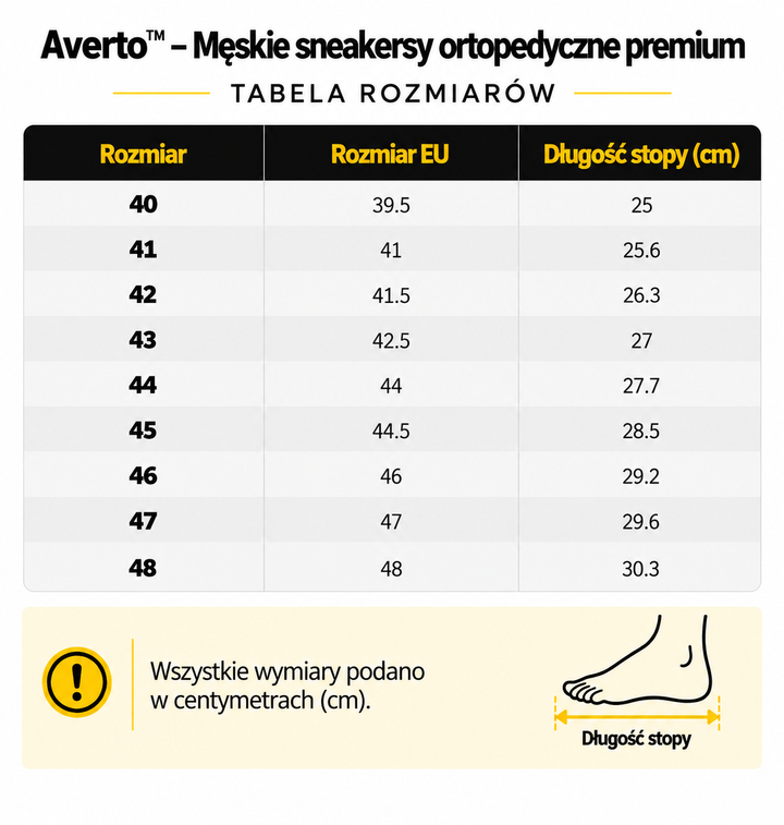 Averto™ – Męskie sneakersy komfortowe