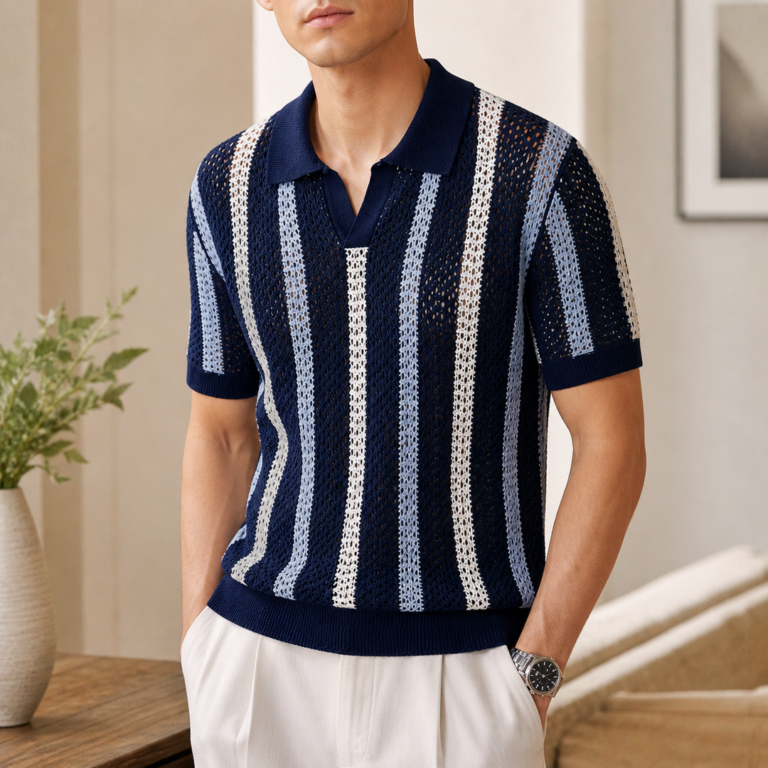 Capri | Dzianinowe Polo w Paski