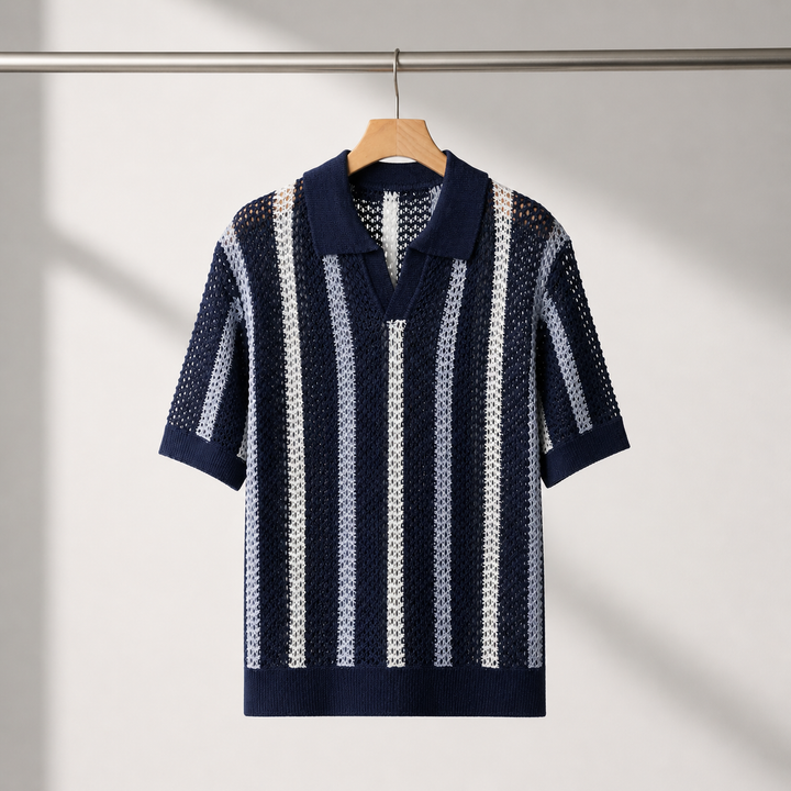 Capri | Dzianinowe Polo w Paski