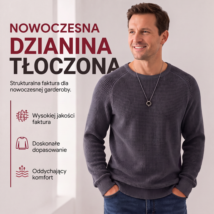 Lorvesso™ – Męski sweter z okrągłym dekoltem