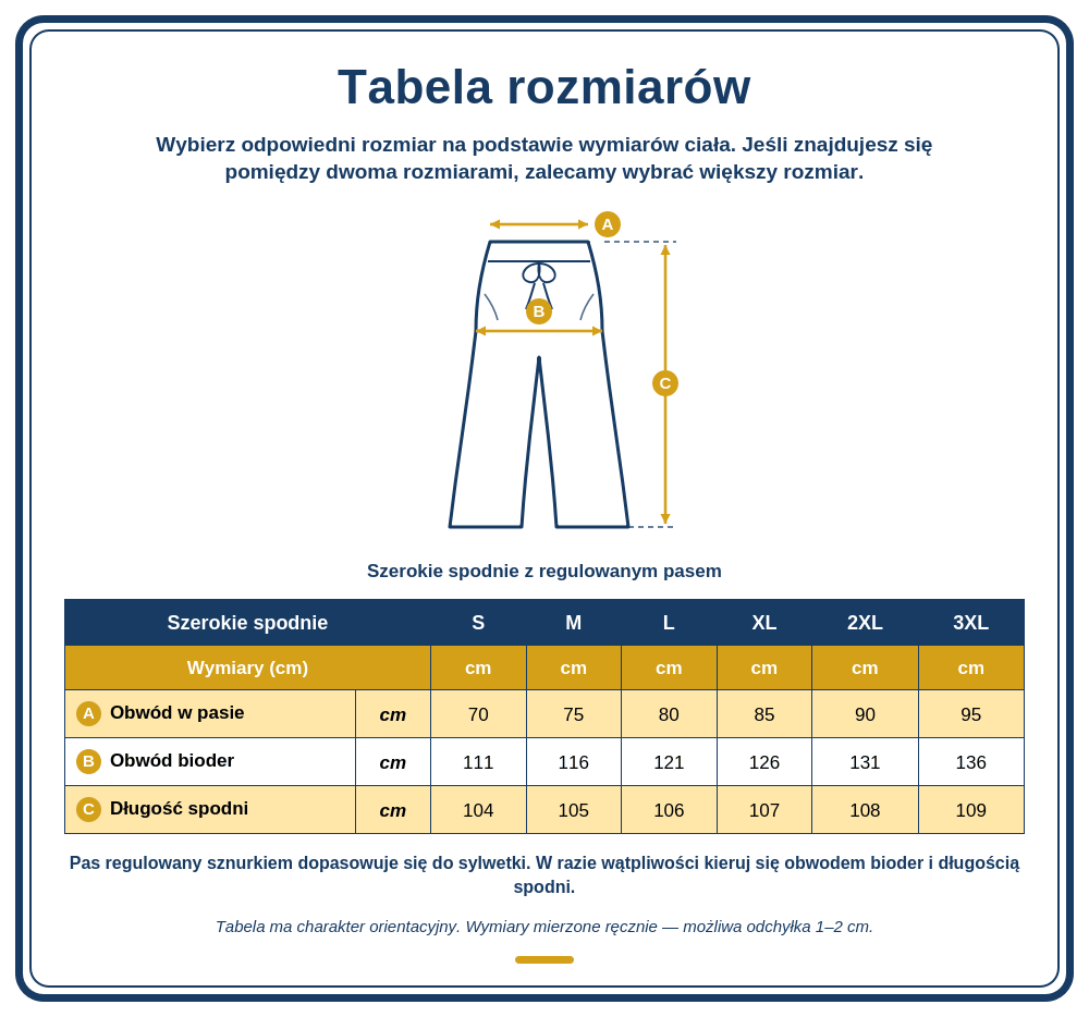 Samy | Szerokie spodnie z regulowanym pasem