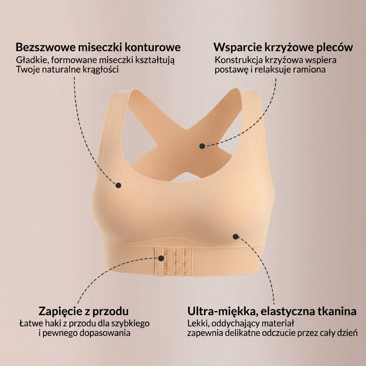 PostureElegance™ – Wspierający biustonosz bez fiszbin z zapięciem z przodu