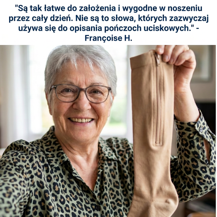 ZipFlex™ – Pończochy uciskowe z zamkiem do codziennego wsparcia nóg