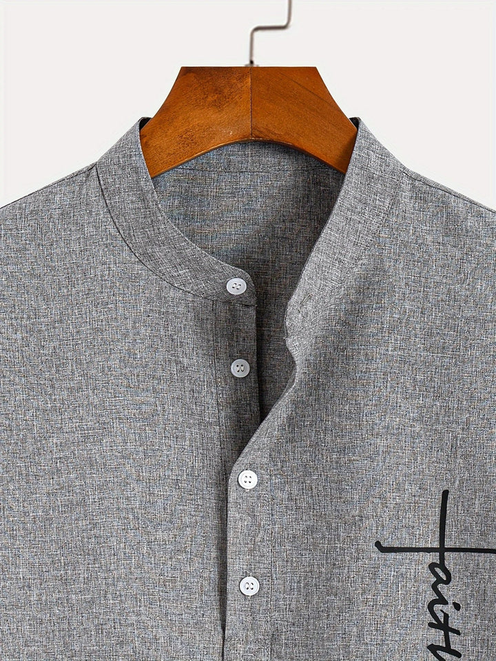 Leblanc™ | Elegancka koszula z krótkim rękawem i stójką