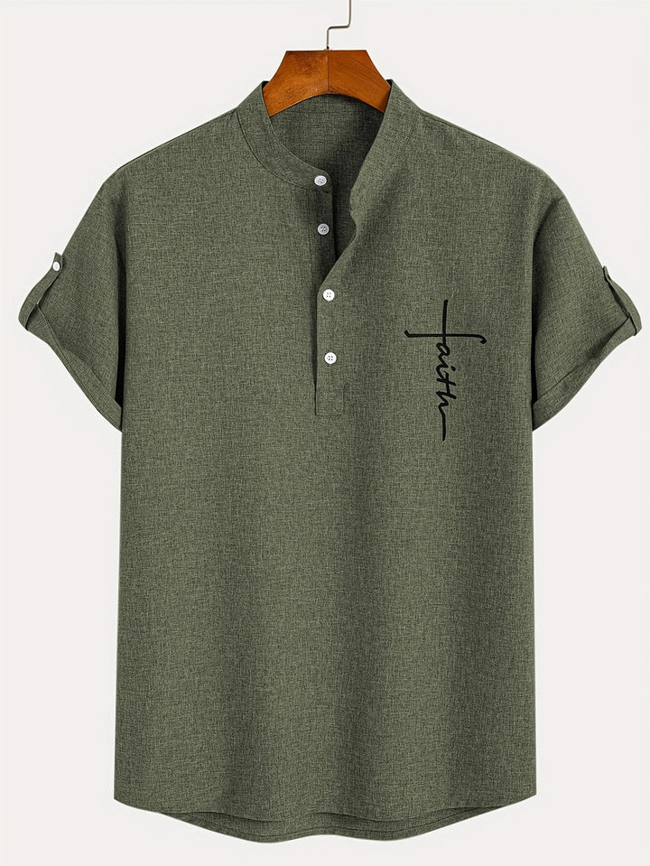Leblanc™ | Elegancka koszula z krótkim rękawem i stójką