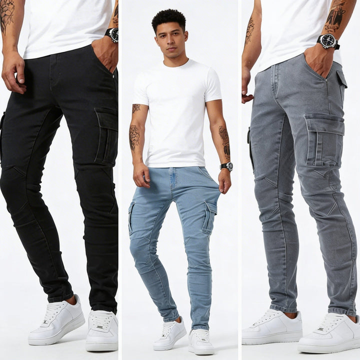 ELARA | jeansy cargo premium